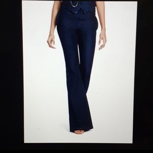 299$ POLO Ralph Lauren 70s Indigo Wide Leg jeans Women sz 10 (Waist34 x Length41